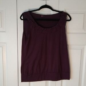 Agenda Deep Purple Sleeveless Blouse